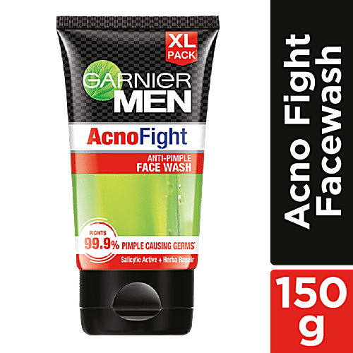 Garnier Men Acno Fight Anti-Pimple Face Wash, 150 g  