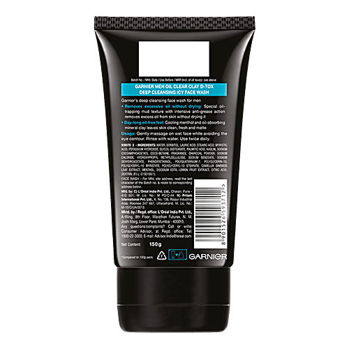 Garnier Men Oil Clear Face Wash - For Oily Skin, 150 g