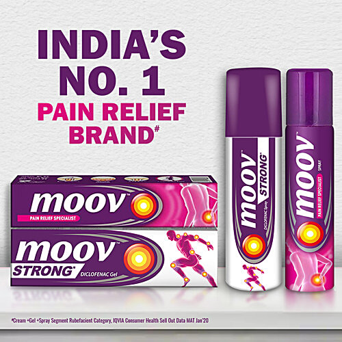 Moov Instant Pain Relief Spray - Useful For Back, Joint, Knee, Muscle Pain & Sports & Fitness Injuries, 80 g