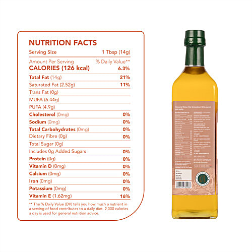 Anveshan Wood Cold Pressed Groundnut/Peanut Cooking Oil, 1 L Glass Bottle 