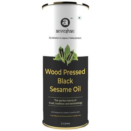 Buy Anveshan Wood Cold Pressed Black Sesame/Gingelly Cooking Oil Online ...