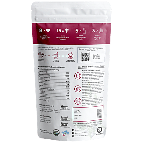 Buy Anveshan Organic Chia Seed For Weight Loss USDA Certified Online