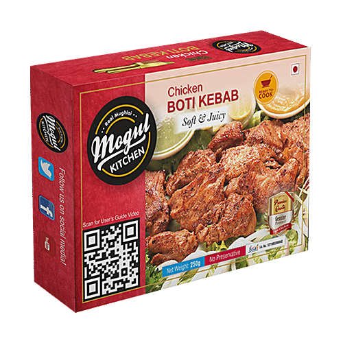 Mogul Kitchen Chicken Boti Kebab, 250 g  No Preservative