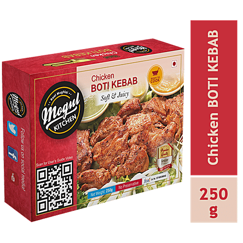 Mogul Kitchen Chicken Boti Kebab, 250 g  No Preservative