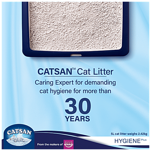 Catsan Hygiene Plus Non Clumping 100% Natural Cat Litter, 10 L
