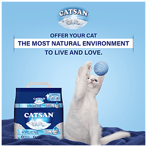 Catsan Hygiene Plus Non Clumping 100% Natural Cat Litter, 10 L