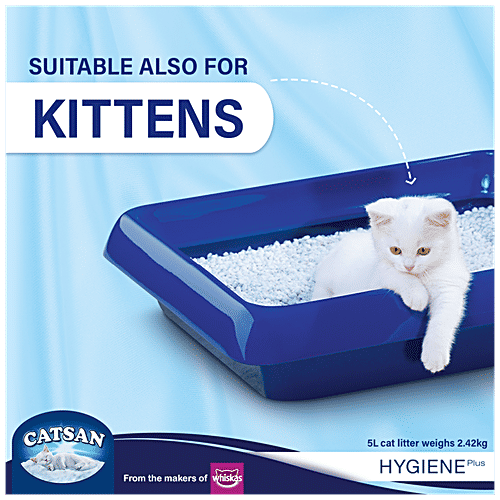Catsan Hygiene Plus Non Clumping 100% Natural Cat Litter, 10 L