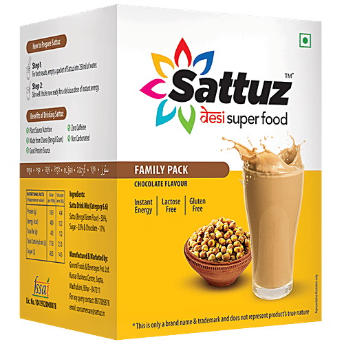 Sattuz Chocolate Flavour Sattuz, 180 g Set of 6 Sachets 