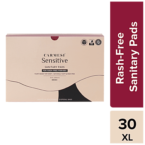 Buy Carmesi Sensitive Sanitary Pads For RashFree Periods XL Online at Best Price of Rs 425