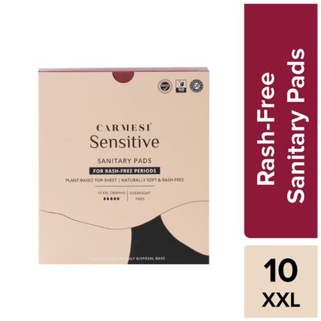 Buy Carmesi Sensitive Sanitary Pads For RashFree Periods XXL Online at Best Price of Rs 170