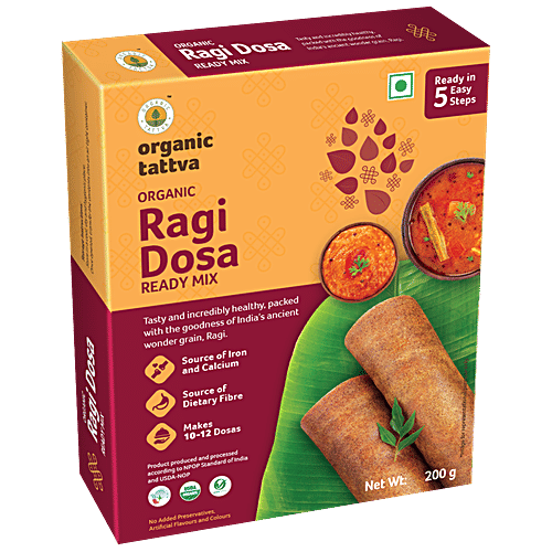 Organic Tattva Organic Ragi Dosa Ready Mix, 200 g  