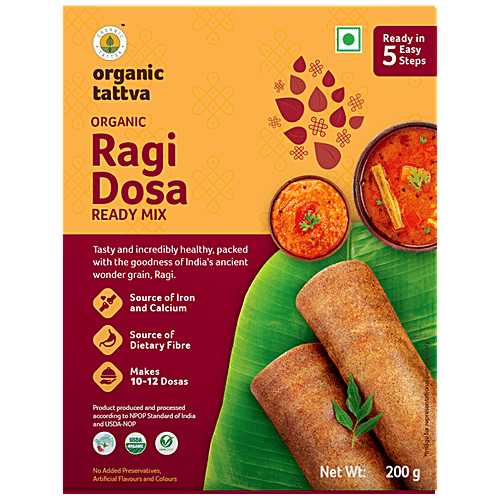 Organic Tattva Organic Ragi Dosa Ready Mix, 200 g  