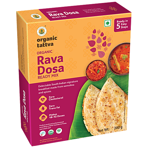 Organic Tattva Organic Rava Dosa Ready Mix, 200 g  