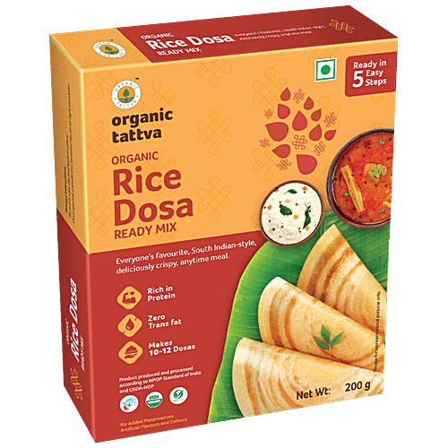 Organic Tattva Organic Rice Dosa Ready Mix, 200 g  