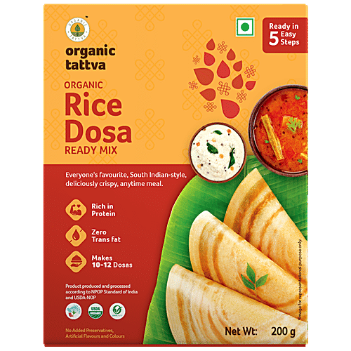 Organic Tattva Organic Rice Dosa Ready Mix, 200 g  