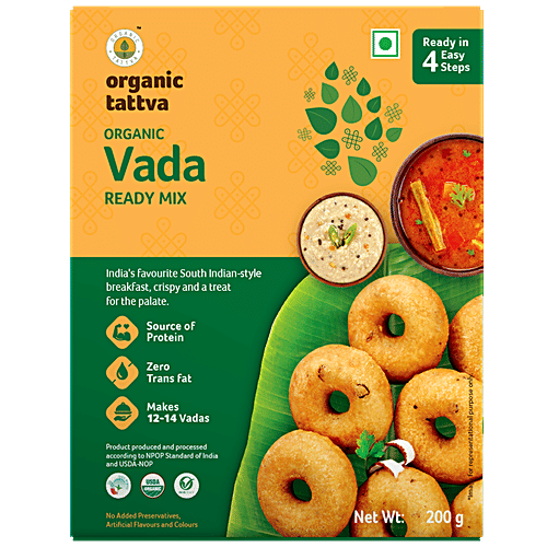 Organic Tattva Organic Vada Ready Mix, 200 g  
