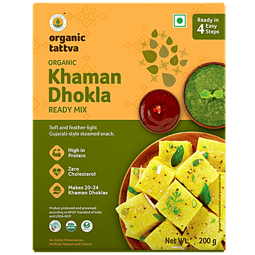 Organic Tattva Organic Khaman Dhokla Ready Mi, 200 g  