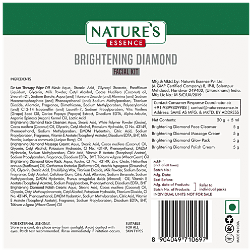 Natures Essence The Whitening Diamond Facial Kit, 20 g  