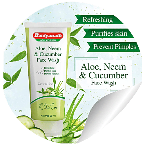 Baidyanath Aloe, Neem & Cucumber Face Wash, 100 g