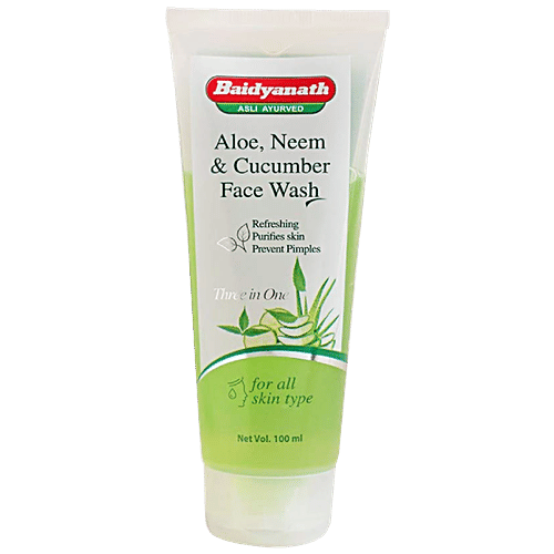 Baidyanath Aloe, Neem & Cucumber Face Wash, 100 g