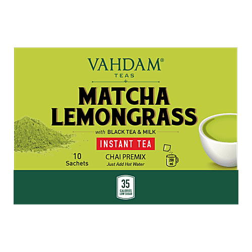 Buy VAHDAM Instant Tea Premix Matcha Lemongrass Online at Best Price