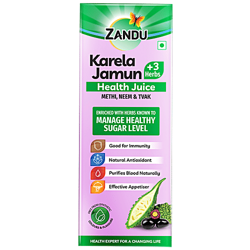Buy ZANDU Karela Jamun Health Juice For Diabetes Control, Immunity