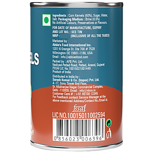 Abbies Sweet Corn Kernels, 400 g  