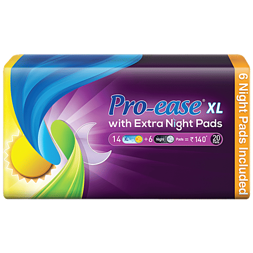 Pro-Ease Day & Night Combo Sanitary Pads, 20 pcs  