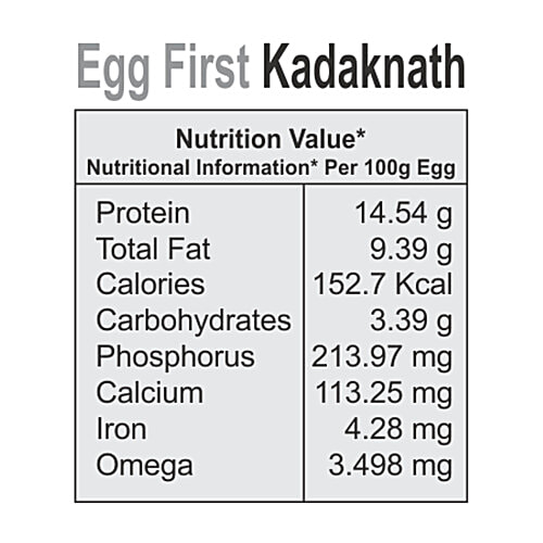 Egg First Kadaknath Eggs, 6 pcs  