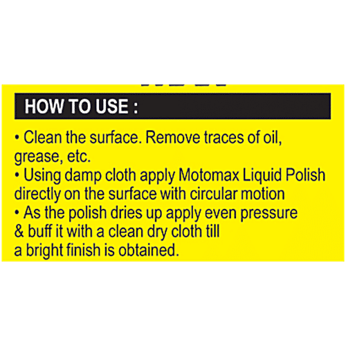 Motomax Bike Liquid Polish - Cleans Surfaces, Removes Oil, Grease & Dirt, 50 ml  