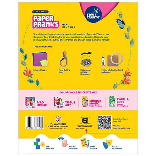 Fevicreate Paper Pranks Art & Craft Kit, 1 pc  Make Your Own Photo Frames
 Unleash Creativity