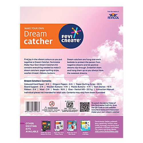 Fevicreate Make Your Own Dream Catchers - DIY Art/Craft Kit, For Kids, 7 Years & Above, 1 pc