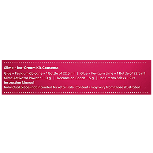 Fevicreate Make Your Own Ice Cream Slime Kit - Paper, 8 Years & Above, Multicolour, 1 pc