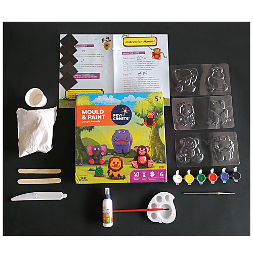 Pidilite Fevicreate Mould & Paint Jungle Animals, 1 pc  
