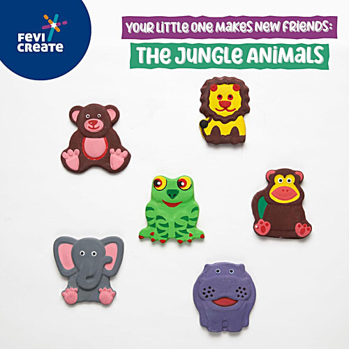 Fevicreate Mould & Paint Jungle Friends Set For Ages 5+, 1 pc  Encourages Learning
 Fosters Curiosity
 Boosts Creativity