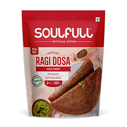 Soulfull Instant Ragi Dosa - High Fibre With 10X Calcium, 500 g  