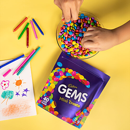 Cadbury Gems Mini Treats Chocolate, 117.55 g (40 x 2.93 g)