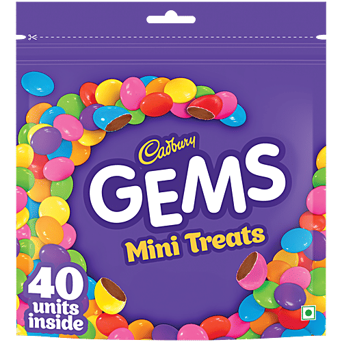 Cadbury Gems Mini Treats Chocolate, 117.55 g (40 x 2.93 g)