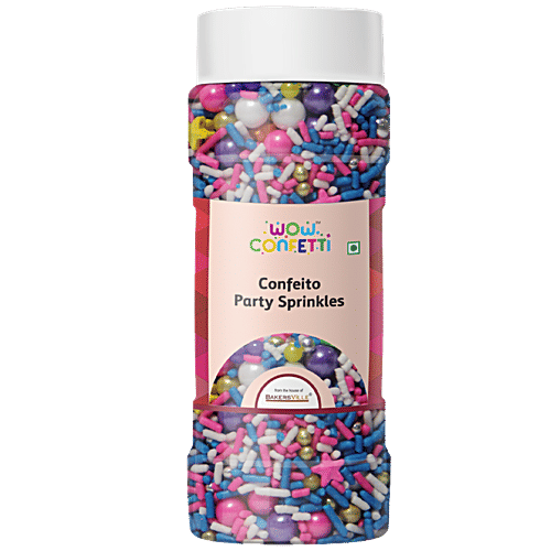 Wow Confetti Confeito Party Sprinkles Mix, 125 g  