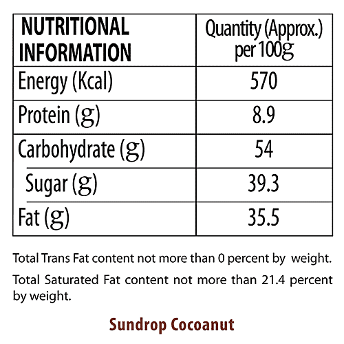 Sundrop Peanut Butter Creamy, 462 g Cocoa Nut 160g Free 