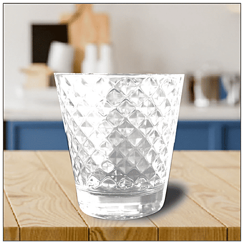 Yera Whiskey Glasses With Moulded Design, 315 ml (Set of 6) 