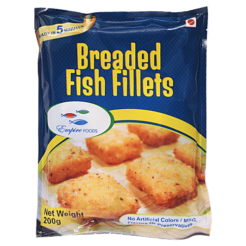 EMPIRE FOODS Breaded Fish Fillets, 200 g Packet 