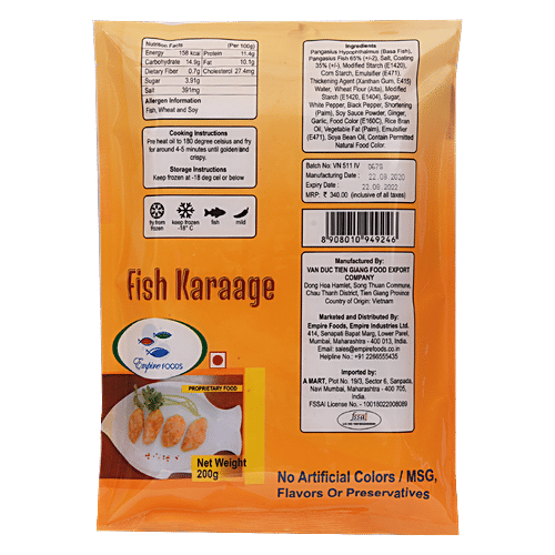EMPIRE FOODS Fish Karaage, 200 g PACKET 
