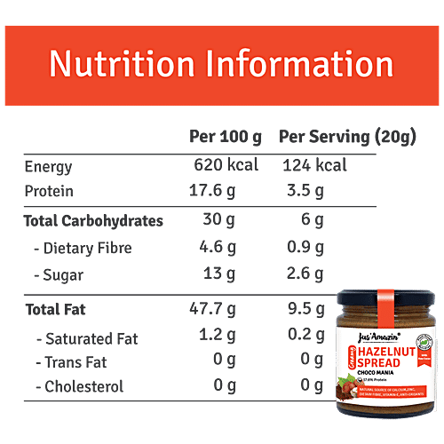 Jus Amazin Creamy Hazelnut Spread, 200 g  