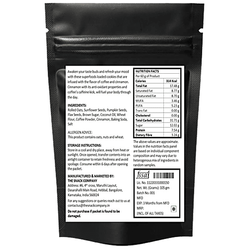 The Snack Company Filter Coffee Cookie With Cinnamon, 105 g  