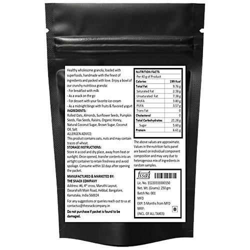 The Snack Company Nutty Loaded Granola, 250 g  