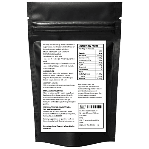 The Snack Company Nutty Loaded Granola, 500 g  