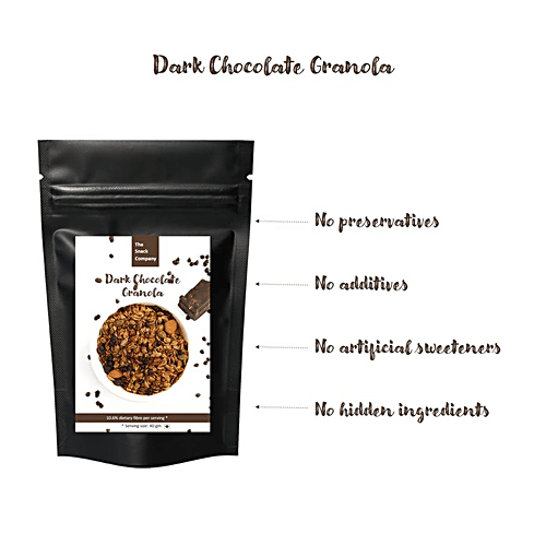 The Snack Company Dark Chocolate Granola, 250 g  