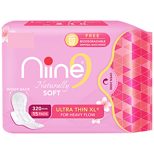 Buy Niine Naturally Soft Sanitary Napkins For Heavy Flow, Ultra Thin