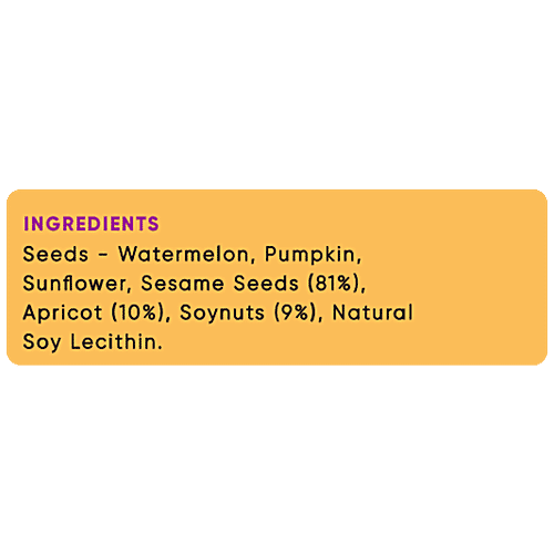 True Elements Multivitamin Trail Mix - Roasted Watermelon, Pumpkin, Sunflower, Sesame, Apricot & Soynuts - Healthy Snacks, Mixed Seeds for Eating, 125 g  